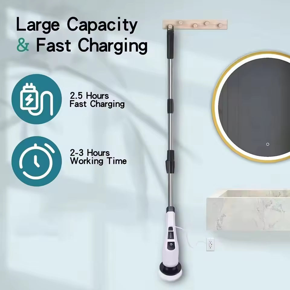 PowerScrub Pro: 9-in-1 Electric Cleaning Brush